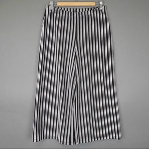 Wild Fable Wide Leg Black Pin Stripe Cotton Pants